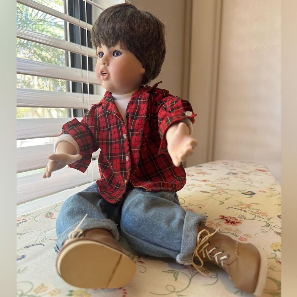 Danbury Mint Radio Flyer Porcelain Doll BILLY